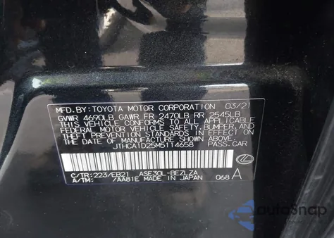 2021 Lexus Is 300 z USA, uszkodzony, nr VIN JTHCA1D25M5114658
